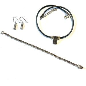 Beautiful Marcasite Sterling Silver 925 Jewelry Set